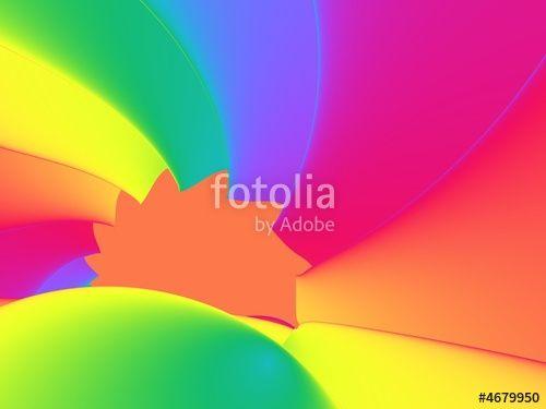 Rainbow Curve Logo - Fractal Rainbow Curve And Royalty Free Image