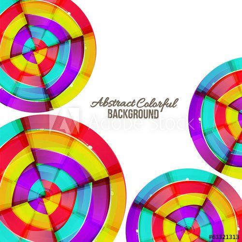 Rainbow Curve Logo - Abstract colorful rainbow curve background design. this stock