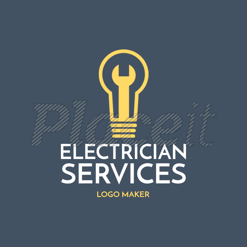 Electrician Logo - Placeit Logo Maker with Light Bulb Image