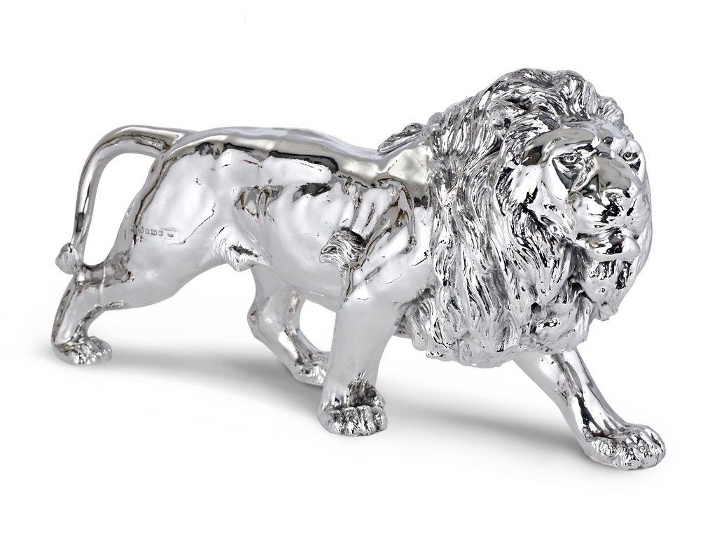 Silver Standing Lion Logo - Silver standing Lion. Anthony Holt & Sons