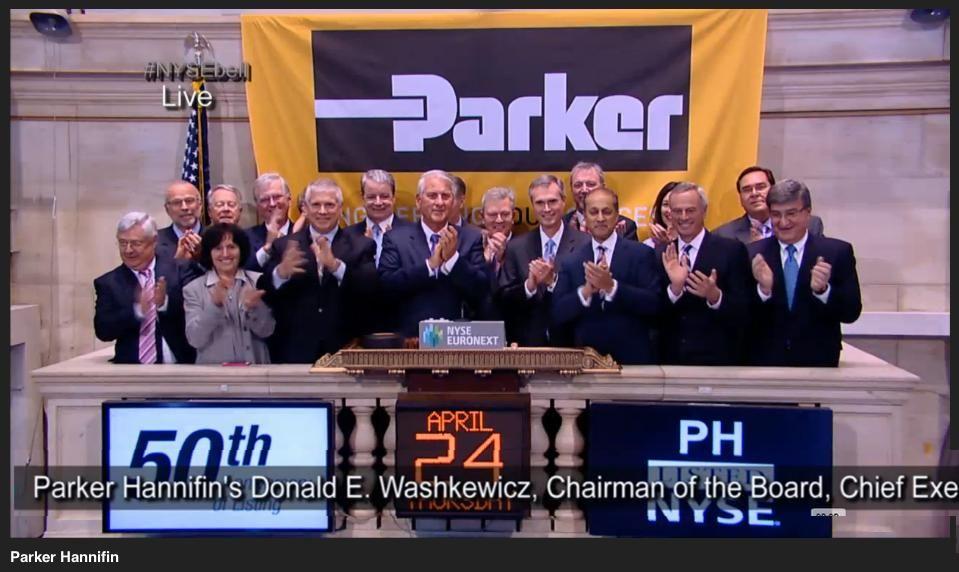 Parker Hannifin Logo - Parker CEO Don Washkewicz rin... - Parker Hannifin Office Photo ...