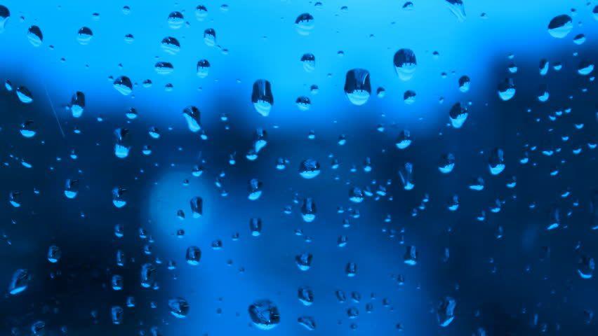Blue Rain Drop Logo - Rainy Day , Blue Rain Drops Stock Footage Video 100% Royalty Free
