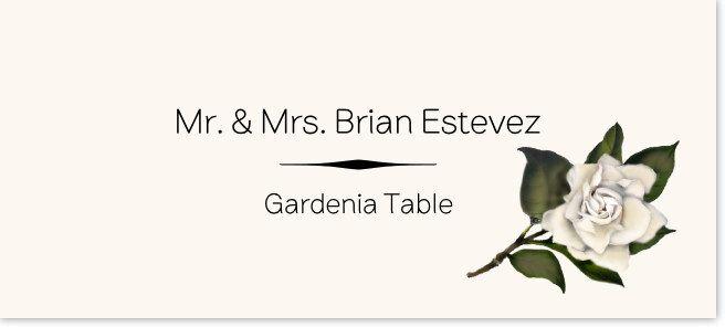 Gardenia Flower Logo - Gardenia Floral and Flower Wedding Place Cards, Flower Wedding