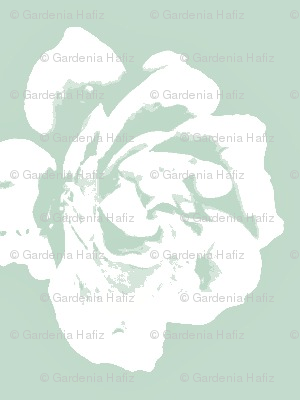 Gardenia Flower Logo - Gardenia-ed fabric - g7 - Spoonflower
