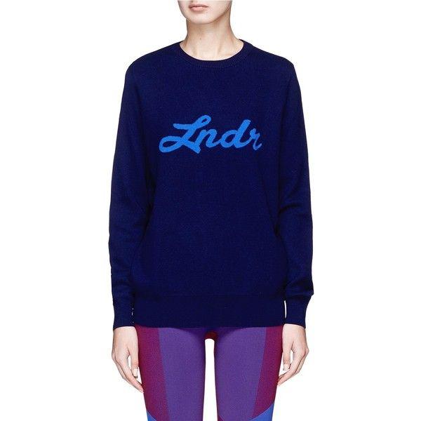 Blue Top Logo - Lndr 'Double Happiness' Merino wool sweater ($310) ❤ liked on ...