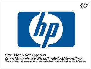 Red HP Logo - HP LOGO Wall Stickers 14cmx9cm Reflective Decal IT Business Signs ...