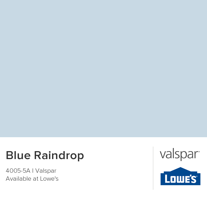 Blue Rain Drop Logo - Valspar Paint - Color Chip - Blue Raindrop