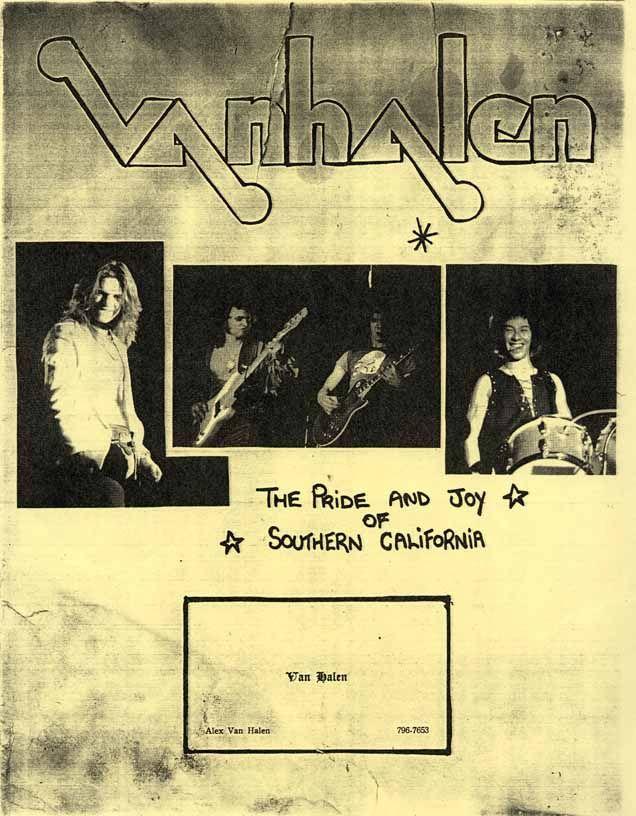 Van Halen Original Logo - Early flyer for Van Halen show with the original logo). Looks Like