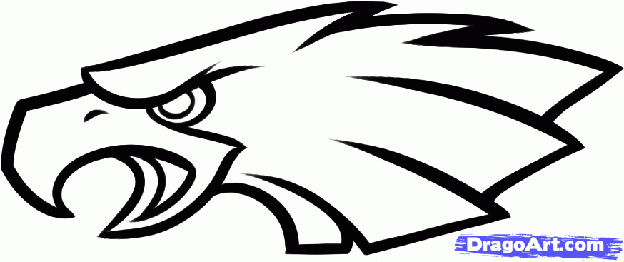 Clip Art Eagles Logo - how to draw the eagles logo, philadelphia eagles step 4 | Stuff to ...
