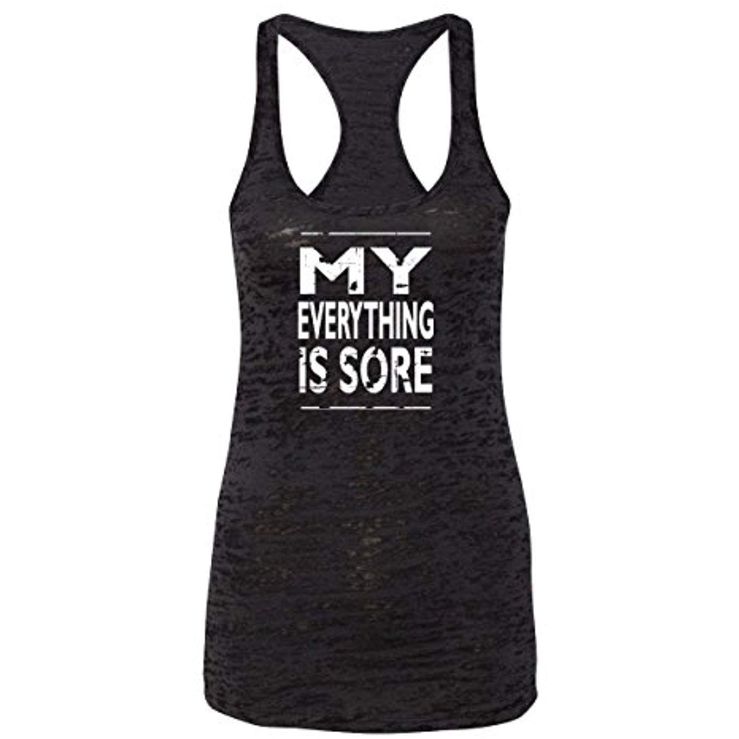 Sports Clothing and Apparel Arrow Logo - Orange Arrow Womens Workout Tanks - My Everything Is Sore - Tops ...