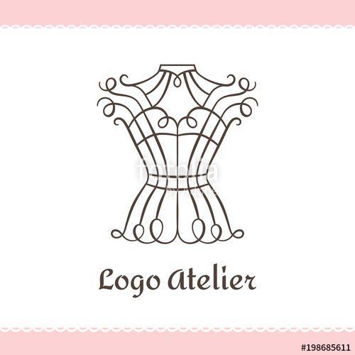 Women's Clothing Logo - Logo for Atelier, wedding boutique, women's clothing store. Vector ...