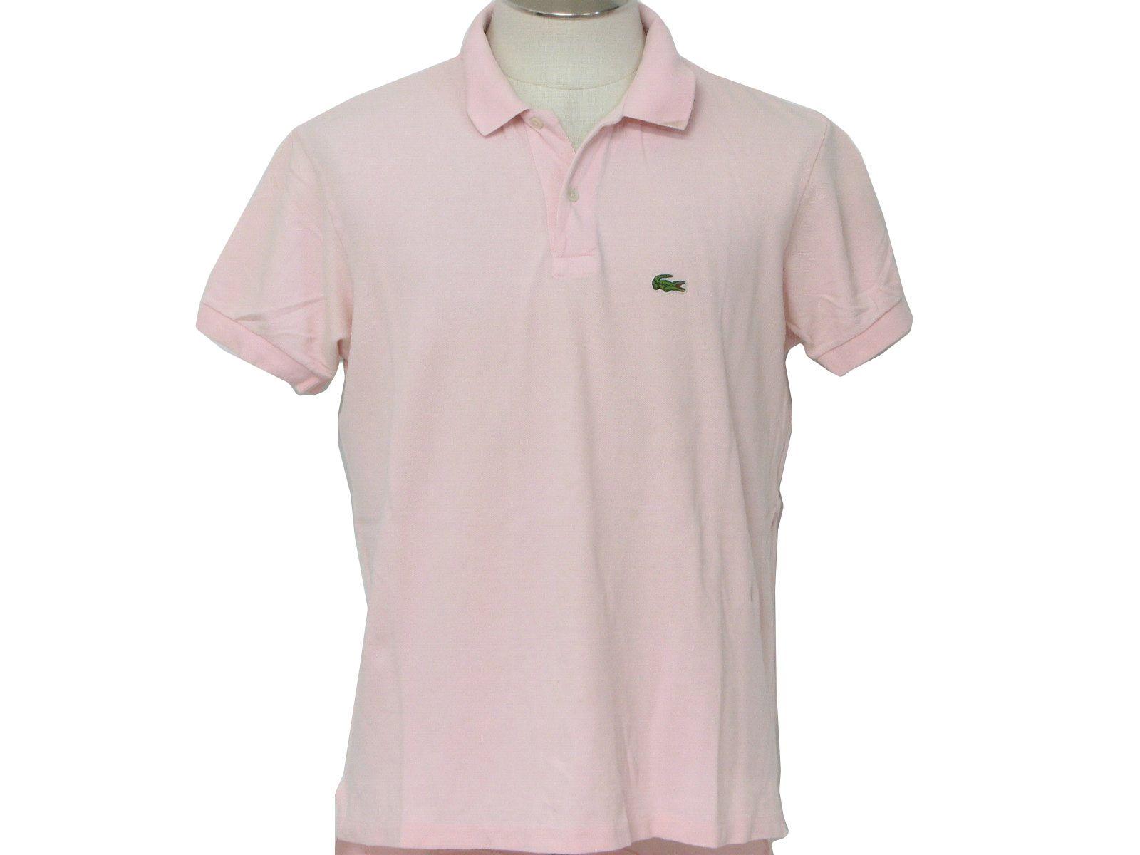 1980s Izod Logo - Vintage Izod Lacoste 80's Shirt: 80s -Izod Lacoste- Mens pink woven