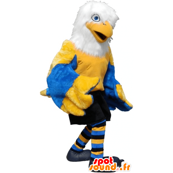Yellow Bird Sports Logo - Purchase Mascot yellow bird, white and blue, in sportswear in Sports ...