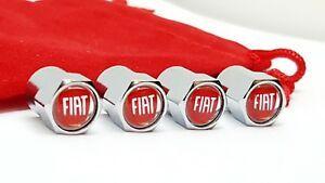 Red X Car Logo - x FIAT Car logo Tyre Valve Caps with Gift Pouch 2 Get 1 FREE