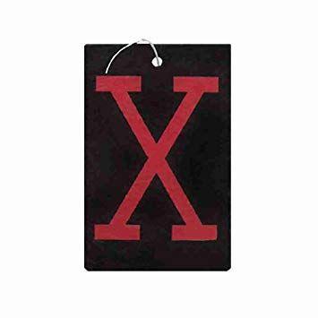 Red X Car Logo - Move&Moving(TM) 2Pcs Red X Prints Blk Card Air Freshener Hanger