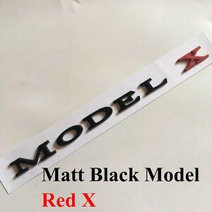 Red X Car Logo - Tesla Model X Black RED emblem badge logo sticker Tesla Car
