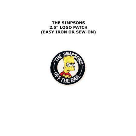 Cartoon of Walmart Logo - The Simpsons Bart Off The Rail Embroidered Iron/Sew-on Cartoon Theme ...