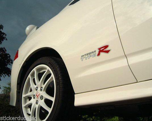 Red X Car Logo - Honda Integra Dc5 Type R OEM Red X 2 Side Panel Sticker Decals