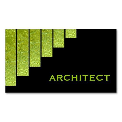 Green Calling Logo - Modern green, black vertical stripes architect business card | FRO ...