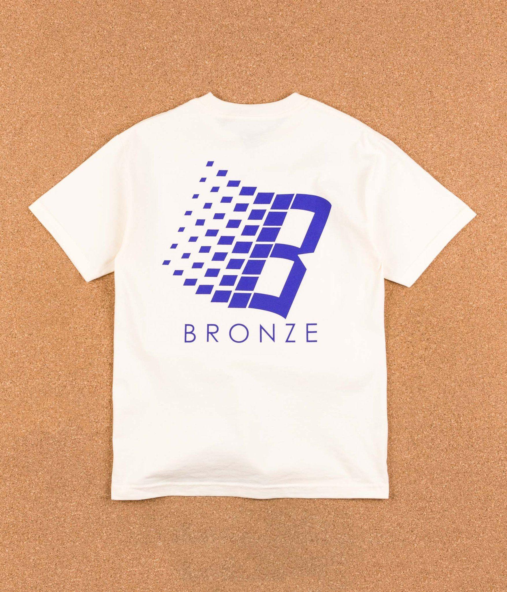 Blue and Bronze Logo - Bronze 56k B Logo T-Shirt - Cream / Blue | Flatspot