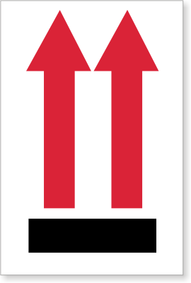 2 Arrows Up Logo - This End Up Labels | Arrow Labels