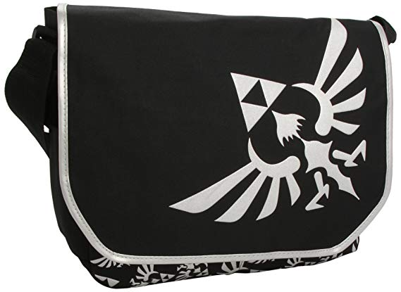 Black and White Mail Logo - Zelda Triforce Logo Black Messenger Bag: Amazon.co.uk: PC & Video Games
