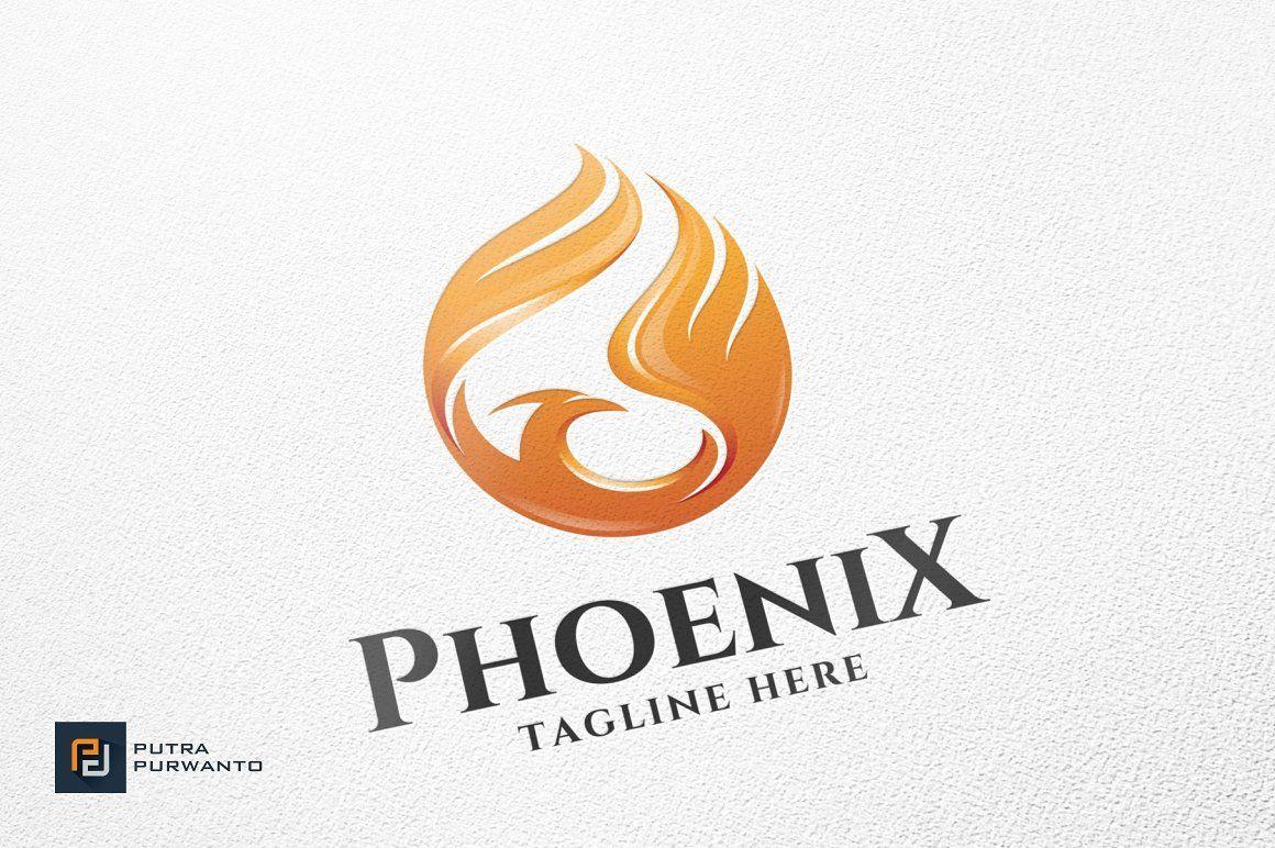 Phenix Bird Logo - Phoenix Fire Bird Logo Template ~ Logo Templates ~ Creative Market