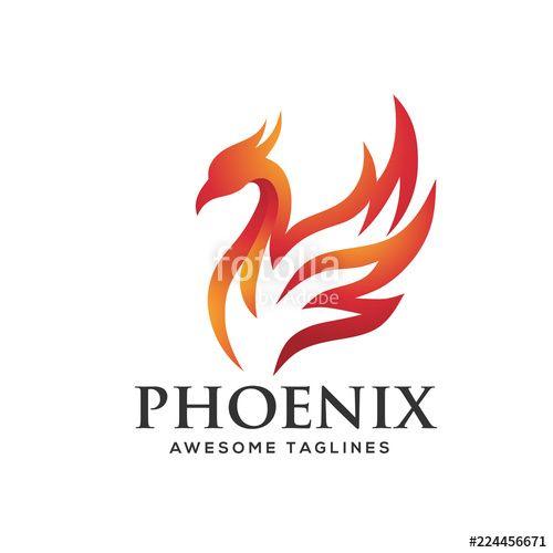 Phoenix Bird Logo - luxury phoenix logo concept, best phoenix bird logo design
