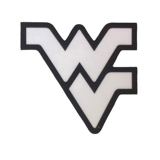 Flying WV Logo - Flying WV Logo White Dizzler Decal