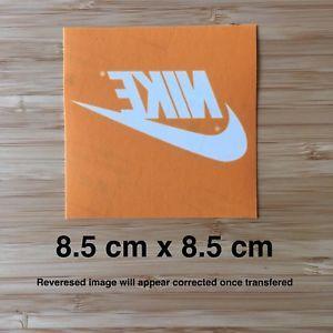 Orange Square Logo - Nike Style Orange Square Logo Iron On Fabric Transfer