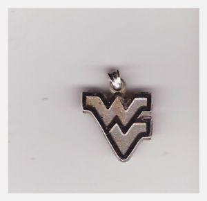 Flying WV Logo - West Virginia Flying WV Sterling Logo Pendant Virginia