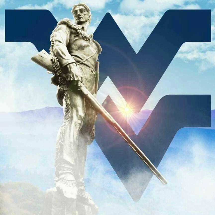 Flying WV Logo - Mountaineer with flying WV logo. WVU Mountaineers. Mountains, West