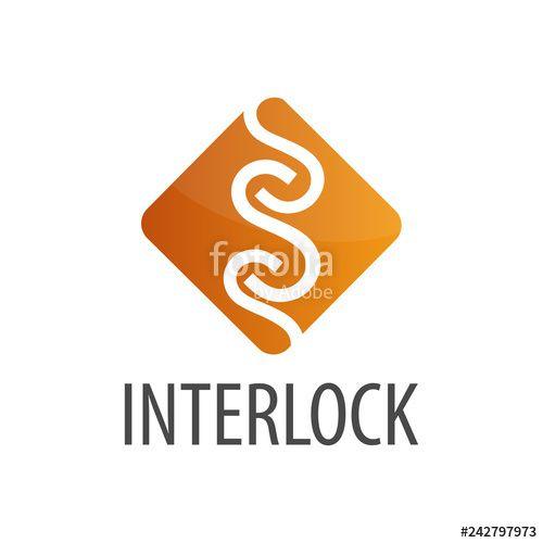 Orange Square Logo - Interlock. Orange square initial letter S logo concept design