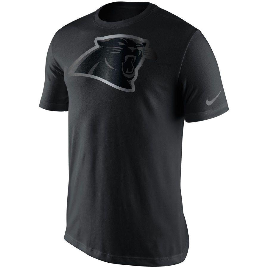 Nike Champion Logo - Men's Carolina Panthers Nike Black Champion Drive Reflective T Shirt