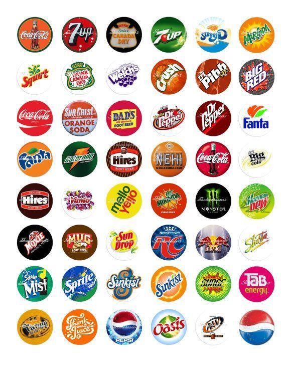 www Drink Logo - Soft Drink Logos Printable Digital Collage Sheet by shadowdancer2 ...