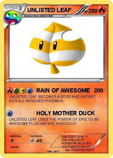 Unlisted Leaf Logo - Pokémon UNLISTED LEAF 2 2 - RAIN OF AWESOME - My Pokemon Card