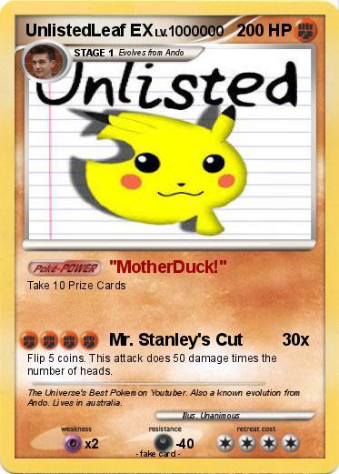 Unlisted Leaf Logo - Pokémon UnlistedLeaf EX 2 2! Pokemon Card