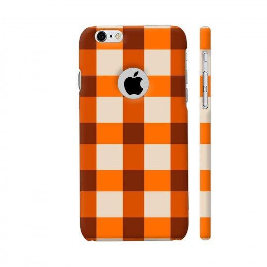 Orange Square Logo - Cover small square tiles pattern iphone 6 / 6s logo cut