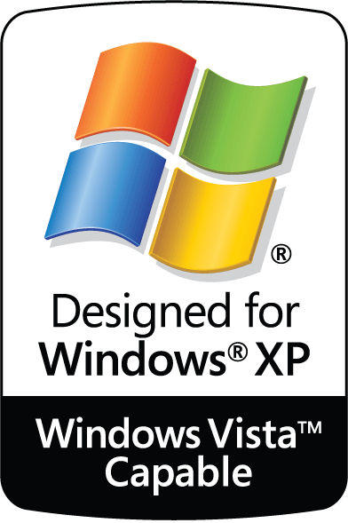 Windows XP Logo - Designed for Windows XP Vista Capable. Download logos. GMK Free Logos