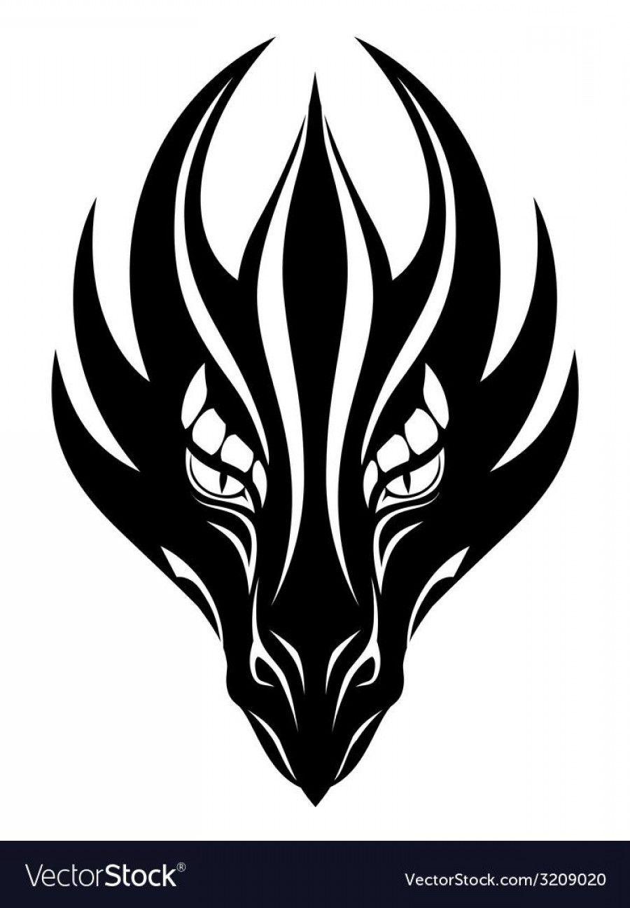 Simple Dragon Logo - Best Hd Simple Dragon Face Vector File Free | SOIDERGI