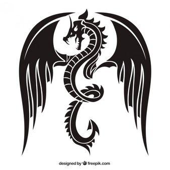 Cool Simple Dragons Logo - Dragon Vectors, Photos and PSD files | Free Download
