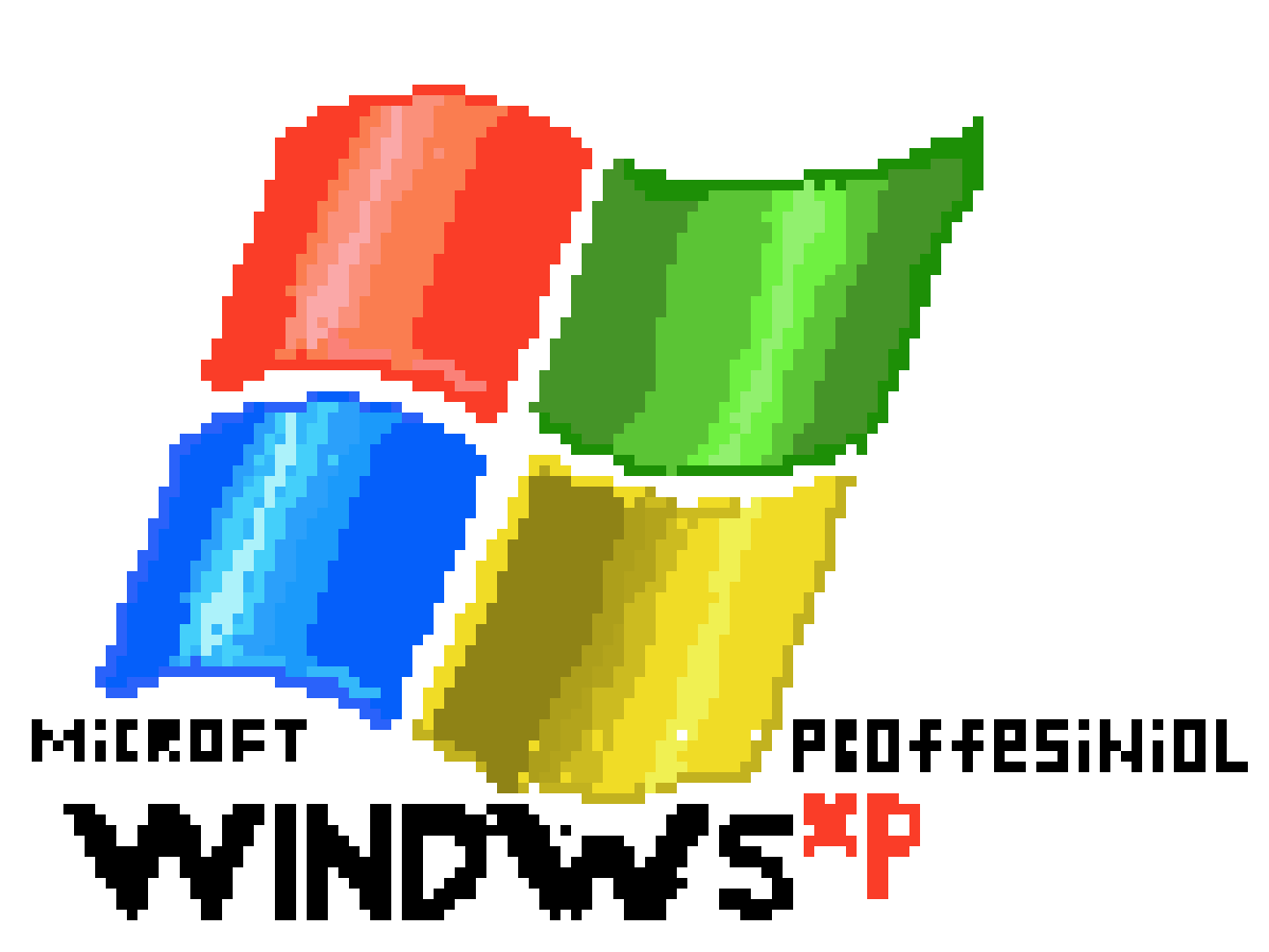 Windows XP Logo - windows xp logo Pixel Art