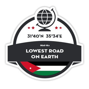 Jordan Earth Logo - Adventure Moto Stickers. Point of Interest - Lowest Road on Earth ...