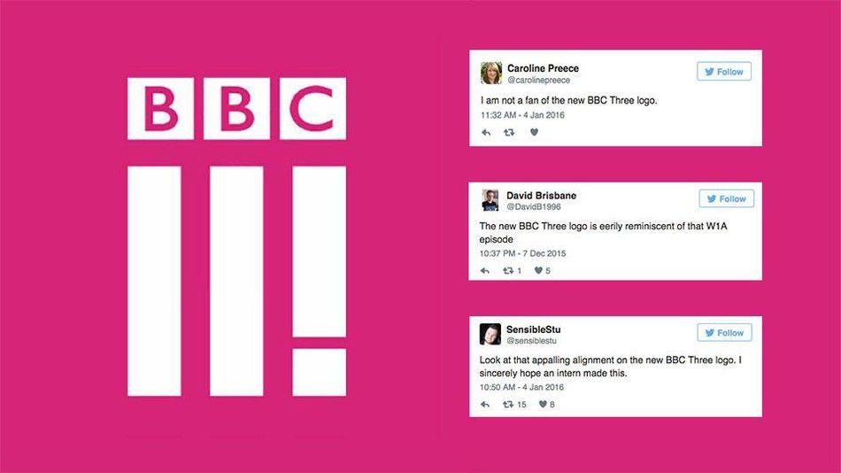 Three Rectangle Logo - People are baffled by 'appalling' design of BBC Three's new logo
