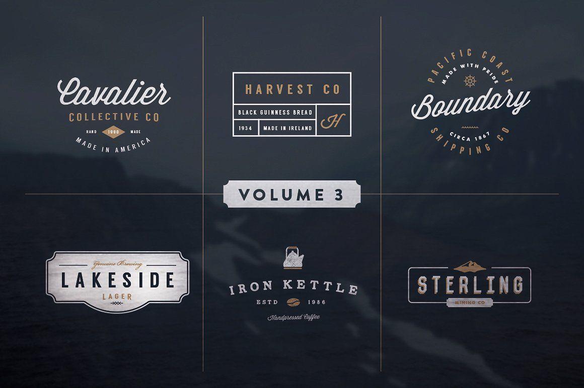 Three Rectangle Logo - Vintage Logo Kit: Volume Three ~ Logo Templates ~ Creative Market