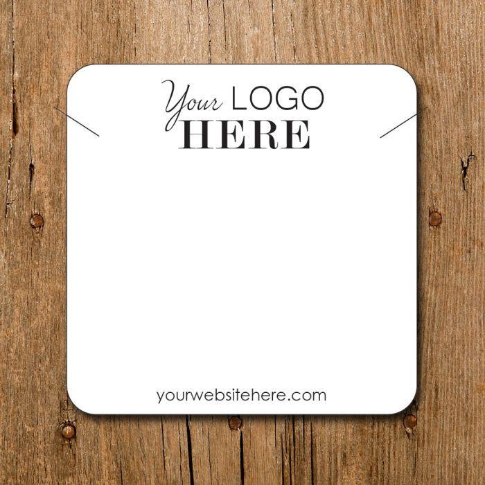 Three Rectangle Logo - Custom Necklace Cards with Your Logo Corners Square