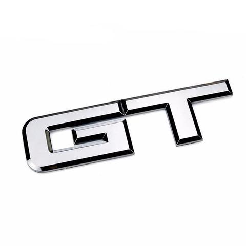 Ford GT Logo - GT Emblem for Ford Mustang [Silver, Metal, Sticker]