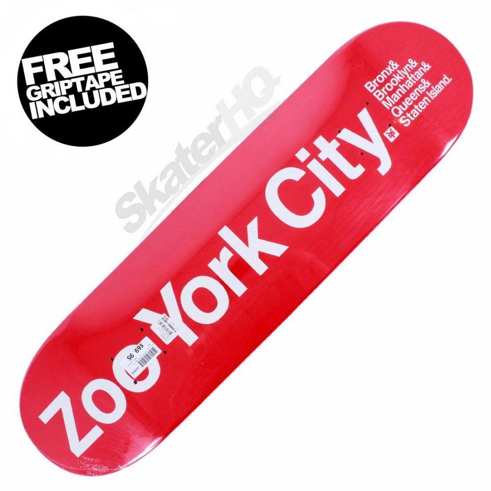 Red Zoo York Logo - Zoo York City 8.0 Deck Red Skater HQ
