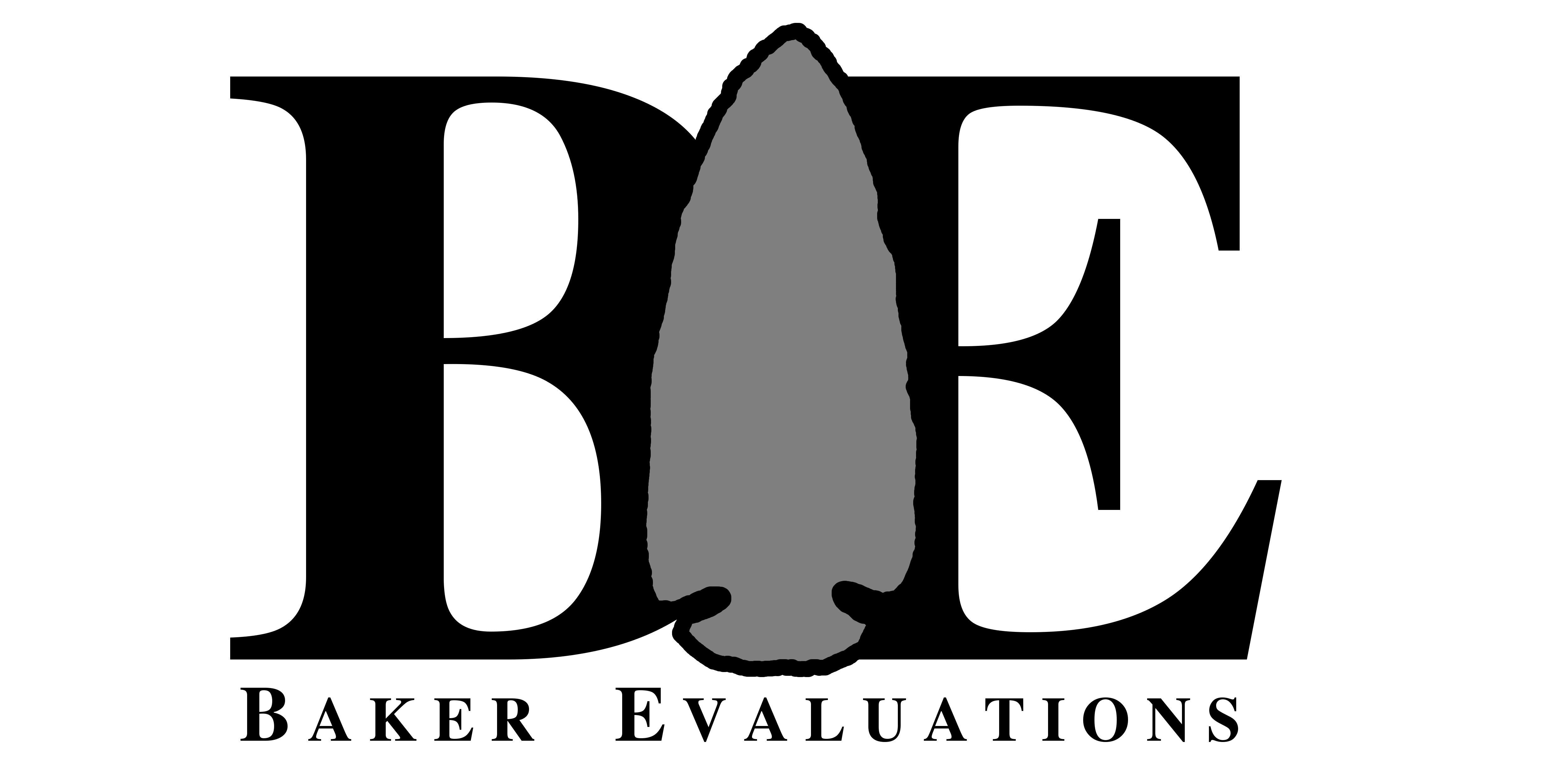 Black and White Evaluation Logo - Services - Baker Evaluation