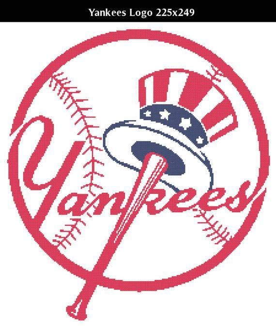 NY Yankees Logo - NY Yankees Logo Counted Cross Stitch Chart Patterns 3